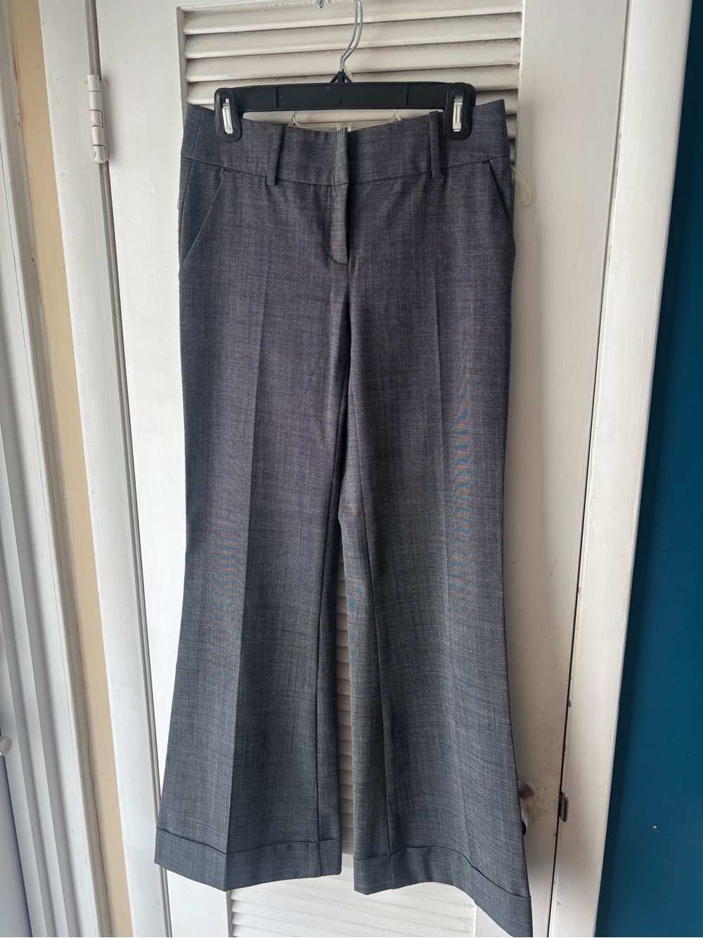 bebe Gray Micro-Check Dress Pants